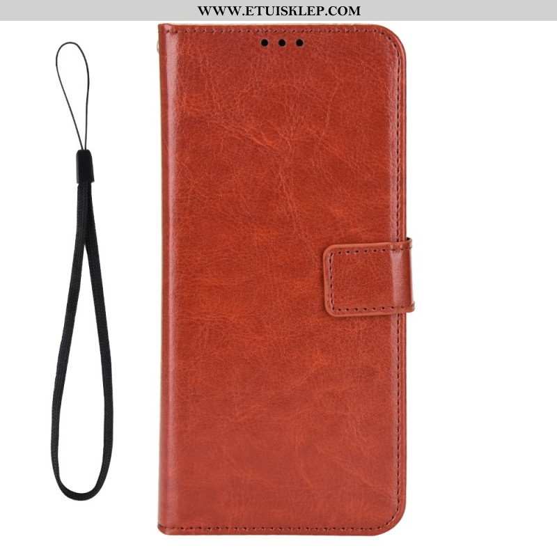 Etui Folio do Poco X5 5G Błyszcząca Sztuczna Skóra